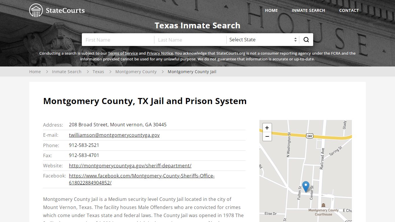 Montgomery County, TX Jail and Prison System - State Courts